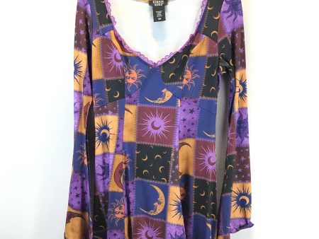 Tunic Long Sleeve By Clothes Mentor In Multi-colored, Size: M Online now