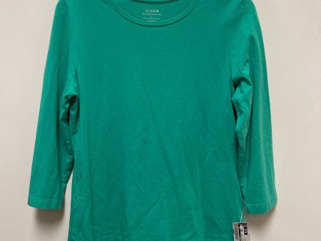 Top Long Sleeve Basic By Chicos In Green, Size: M Sale