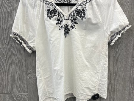 Top Short Sleeve By Sonoma In White, Size: S For Cheap