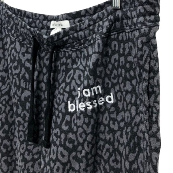 Pants Lounge By Peace Love World In Black & Grey, Size: L Fashion