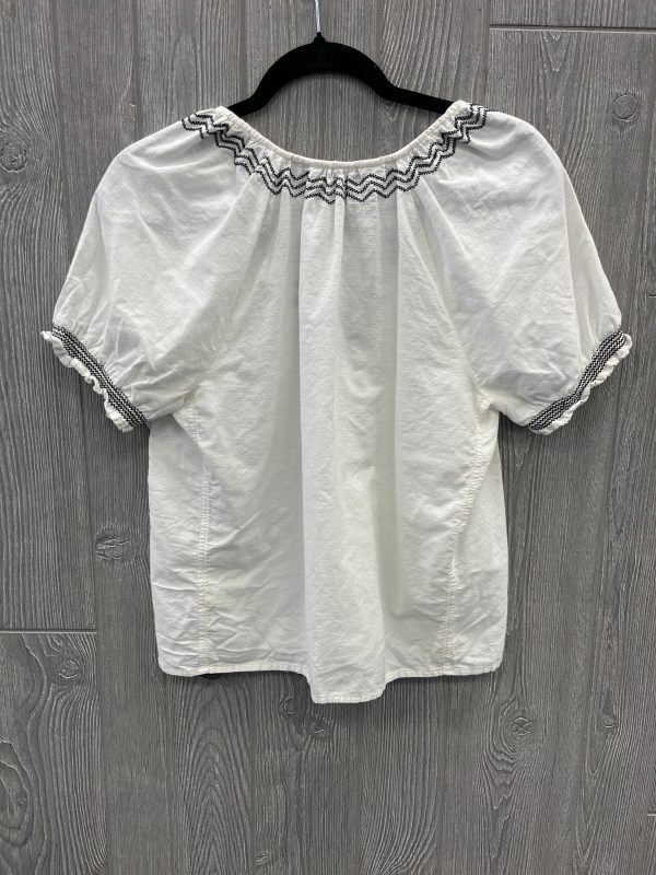 Top Short Sleeve By Sonoma In White, Size: S For Cheap