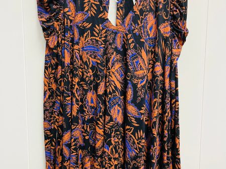 Tunic Long Sleeve By Free People In Black & Orange, Size: Xs Fashion