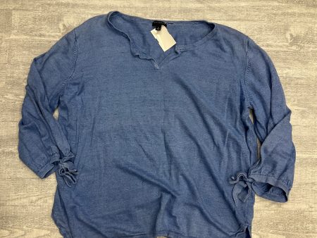 Top Long Sleeve By Talbots In Blue, Size: L Discount