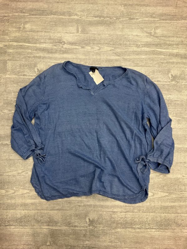 Top Long Sleeve By Talbots In Blue, Size: L Discount