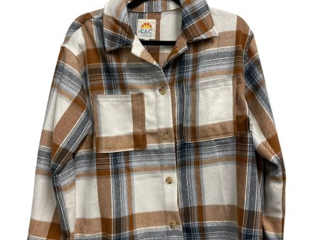 Top Long Sleeve Basic By C And C In Brown, Size: M Online now