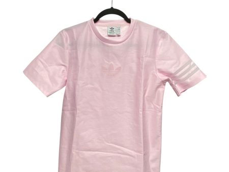 Athletic Top Short Sleeve By Adidas In Pink, Size: Xxs Hot on Sale