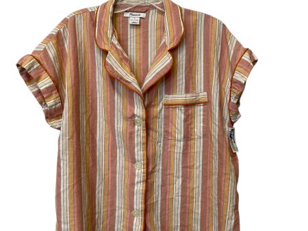 Top Short Sleeve By Madewell In Striped Pattern, Size: M Supply