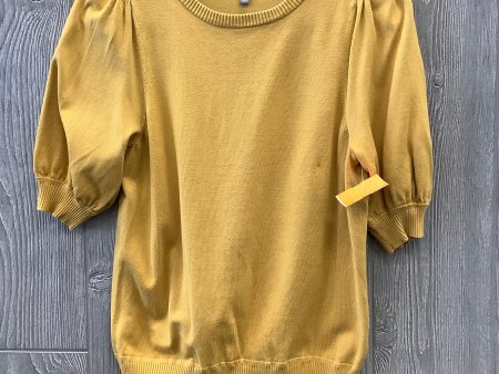 Top Short Sleeve By Marled In Yellow, Size: M Cheap