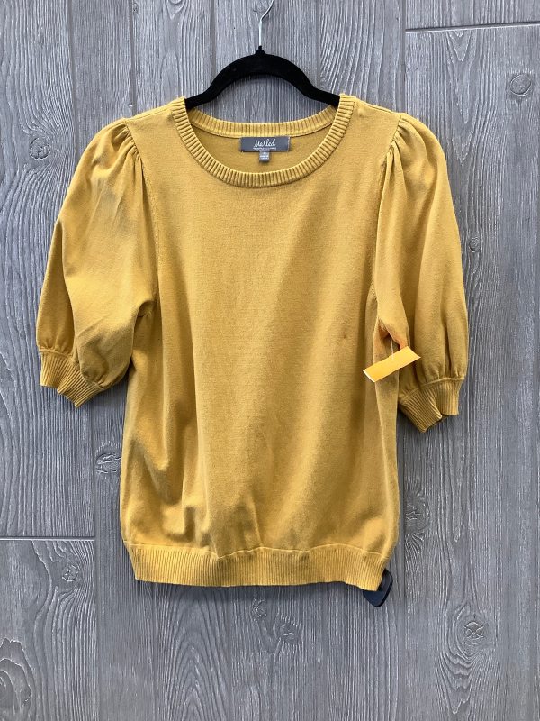 Top Short Sleeve By Marled In Yellow, Size: M Cheap