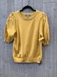 Top Short Sleeve By Marled In Yellow, Size: M Cheap