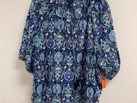 Top Short Sleeve By Talbots In Blue, Size: 3x Discount