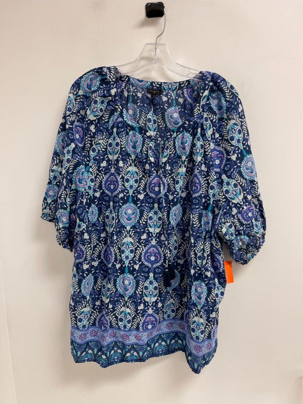 Top Short Sleeve By Talbots In Blue, Size: 3x Discount