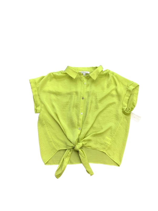 Top Short Sleeve By Rose And Olive In Green, Size: M Cheap