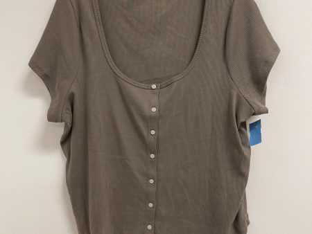 Top Short Sleeve By Old Navy In Grey, Size: 2x Fashion