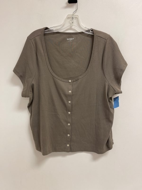 Top Short Sleeve By Old Navy In Grey, Size: 2x Fashion