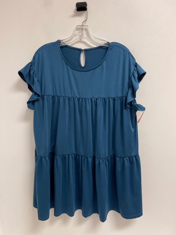 Top Short Sleeve By Clothes Mentor In Blue, Size: L For Cheap