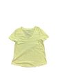 Top Short Sleeve Basic By Loft In White & Yellow, Size: M Online Hot Sale