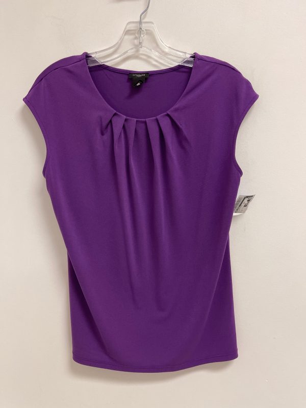 Top Sleeveless By Ann Taylor In Purple, Size: M For Discount