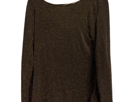 Top Long Sleeve By Michael Kors In Black & Gold, Size: L Sale