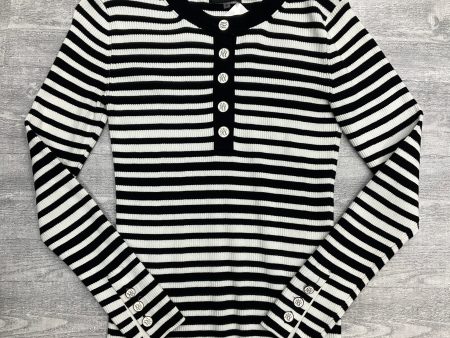 Top Long Sleeve Designer By Karl Lagerfeld In Striped Pattern, Size: S For Sale