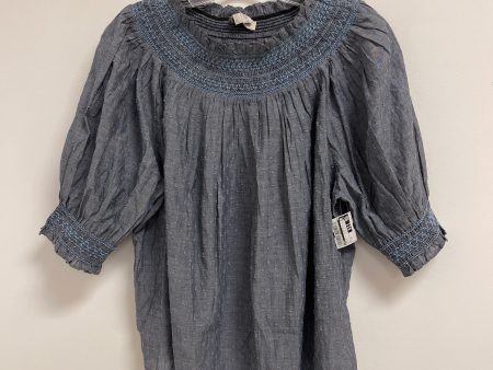 Top Short Sleeve By Loft In Navy, Size: Xl Cheap