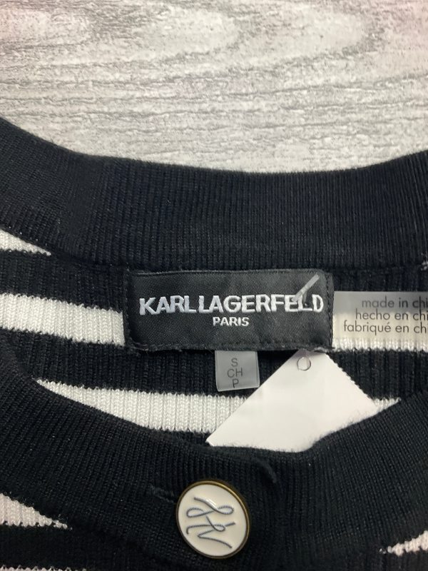 Top Long Sleeve Designer By Karl Lagerfeld In Striped Pattern, Size: S For Sale