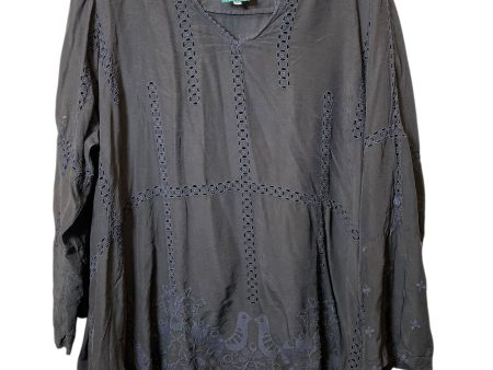 Top Long Sleeve Designer By Johnny Was In Black, Size: 3x Hot on Sale