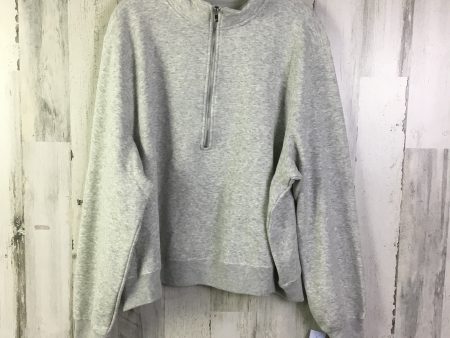 Athletic Sweatshirt Collar By Fabletics In Grey, Size: 2x Online now