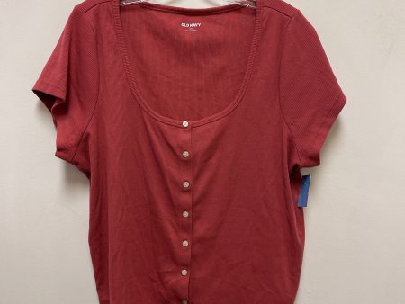 Top Short Sleeve By Old Navy In Red, Size: 2x on Sale