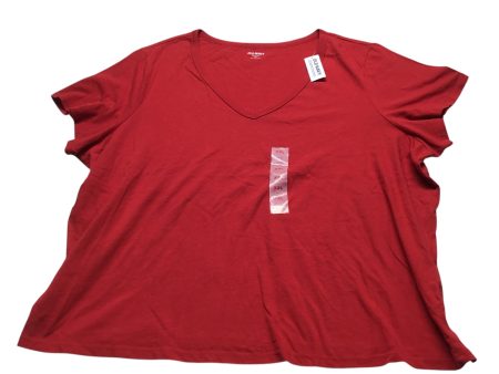 Top Short Sleeve Basic By Old Navy In Red, Size: Xxl Hot on Sale