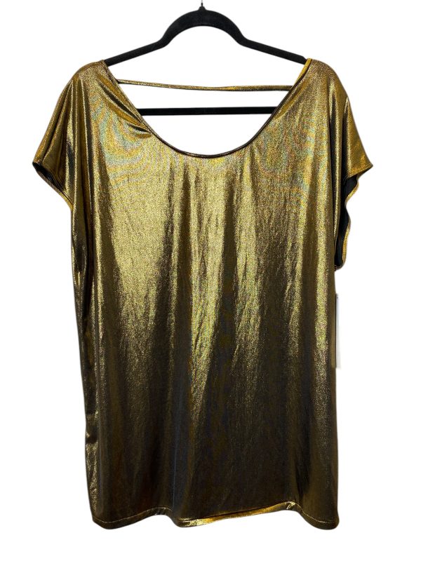 Top Short Sleeve By American Apparel In Gold, Size: S For Discount