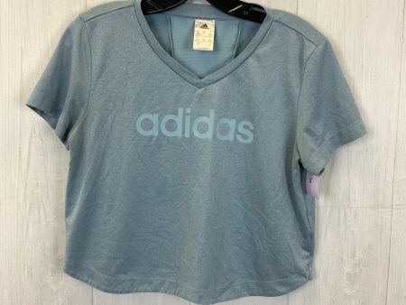 Athletic Top Short Sleeve By Adidas In Blue, Size: S Online now