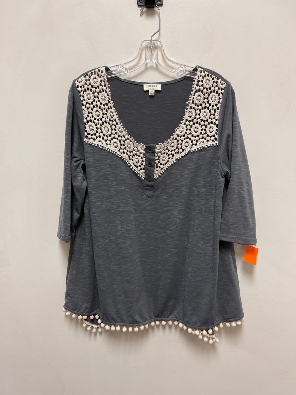 Top Long Sleeve By Umgee In Grey, Size: S Discount