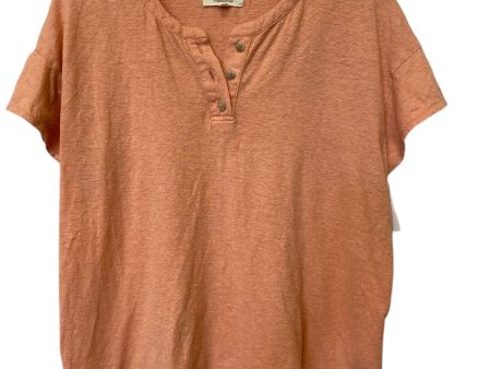 Top Short Sleeve By Madewell In Orange, Size: M Hot on Sale