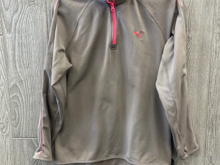 Athletic Sweatshirt Collar By Puma In Grey & Pink, Size: M Online