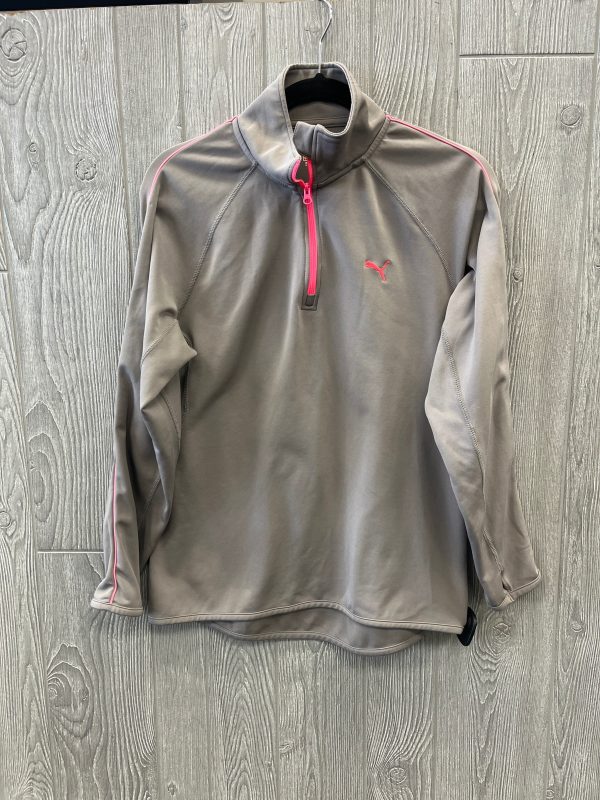 Athletic Sweatshirt Collar By Puma In Grey & Pink, Size: M Online