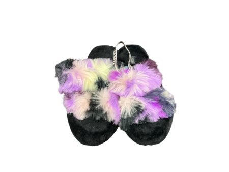 Slippers Designer By Ugg In Black & Purple For Cheap