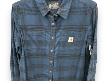 Blouse Long Sleeve By Carhartt In Blue, Size: M Supply