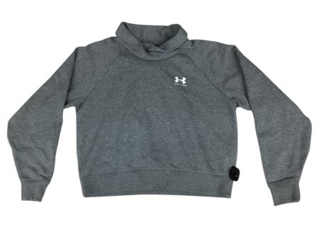 Athletic Sweatshirt Collar By Under Armour In Grey, Size: M For Cheap