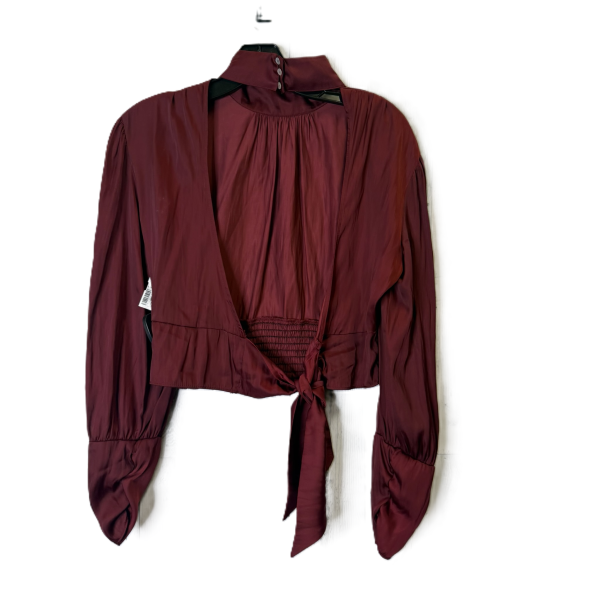 Top Long Sleeve By Zara In Red, Size: S Online Hot Sale