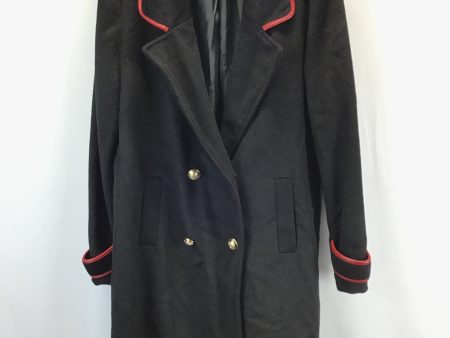 Coat Trench Coat By New York And Co In Black & Red, Size: L Cheap