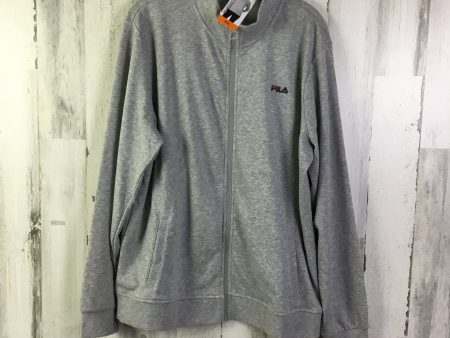 Athletic Jacket By Fila In Grey, Size: Xxl For Sale