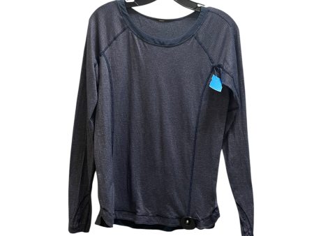 Athletic Top Long Sleeve Collar By Lululemon In Blue, Size: M Online Sale