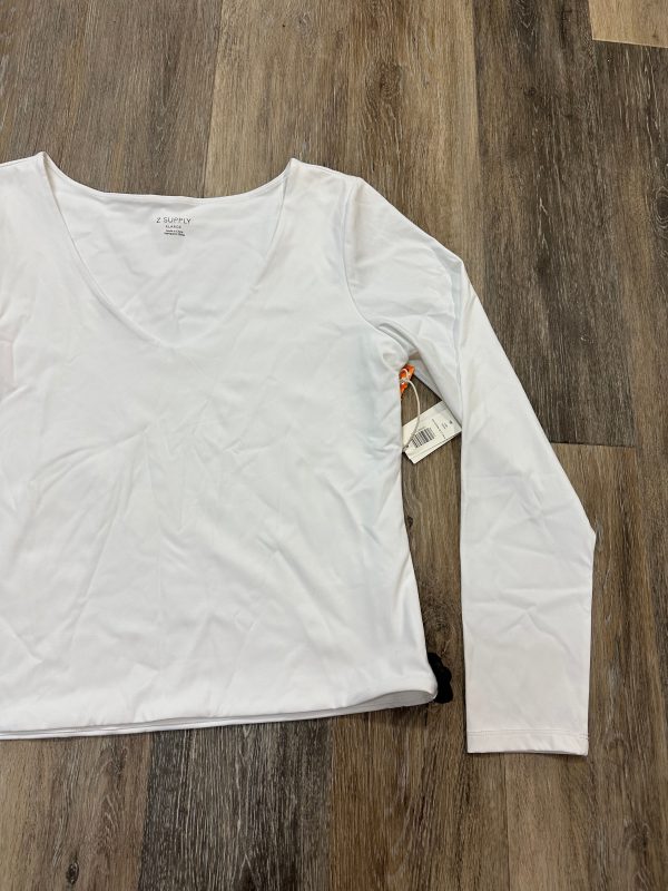 Top Long Sleeve By Z Supply In White, Size: Xl Cheap