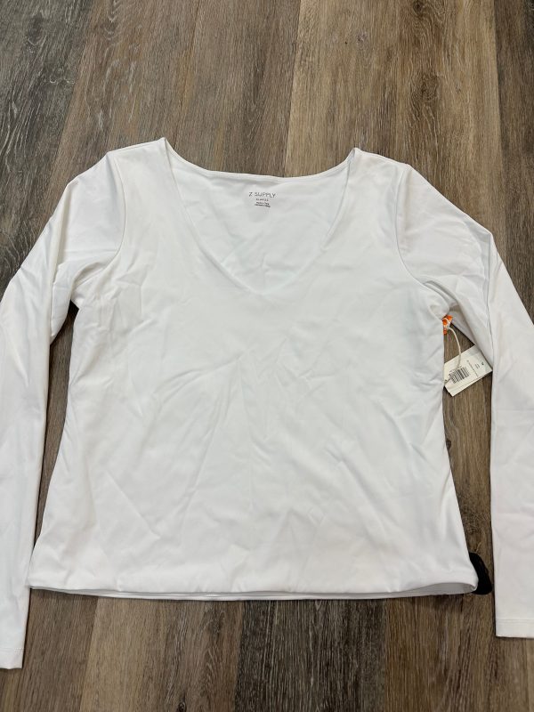 Top Long Sleeve By Z Supply In White, Size: Xl Cheap