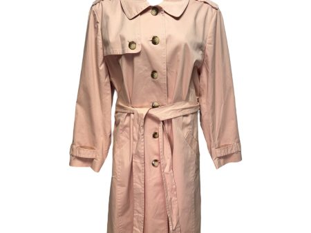 Coat Trench Coat By Talbots In Peach, Size: 3x Online now