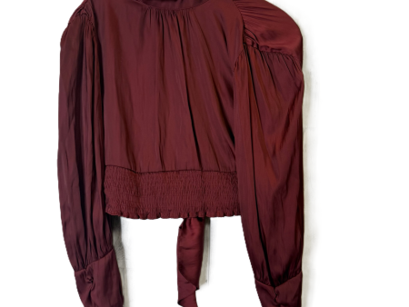 Top Long Sleeve By Zara In Red, Size: S Online Hot Sale