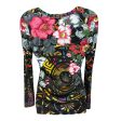 Peace Favorite V Neck Top Long Sleeve By Johnny Was In Floral Print, Size: Xxs Online Hot Sale