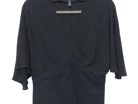 Top Short Sleeve By White House Black Market In Black, Size: 6 Sale