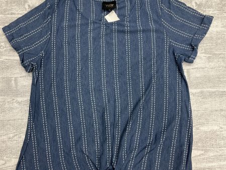 Top Short Sleeve By W5 In Blue, Size: Xl Fashion